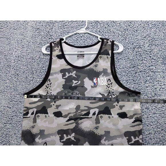 NBA Camouflage Tank Top Mens LG Lightweight Mesh Muscle Basketball Lifting Gray - Picture 10 of 13